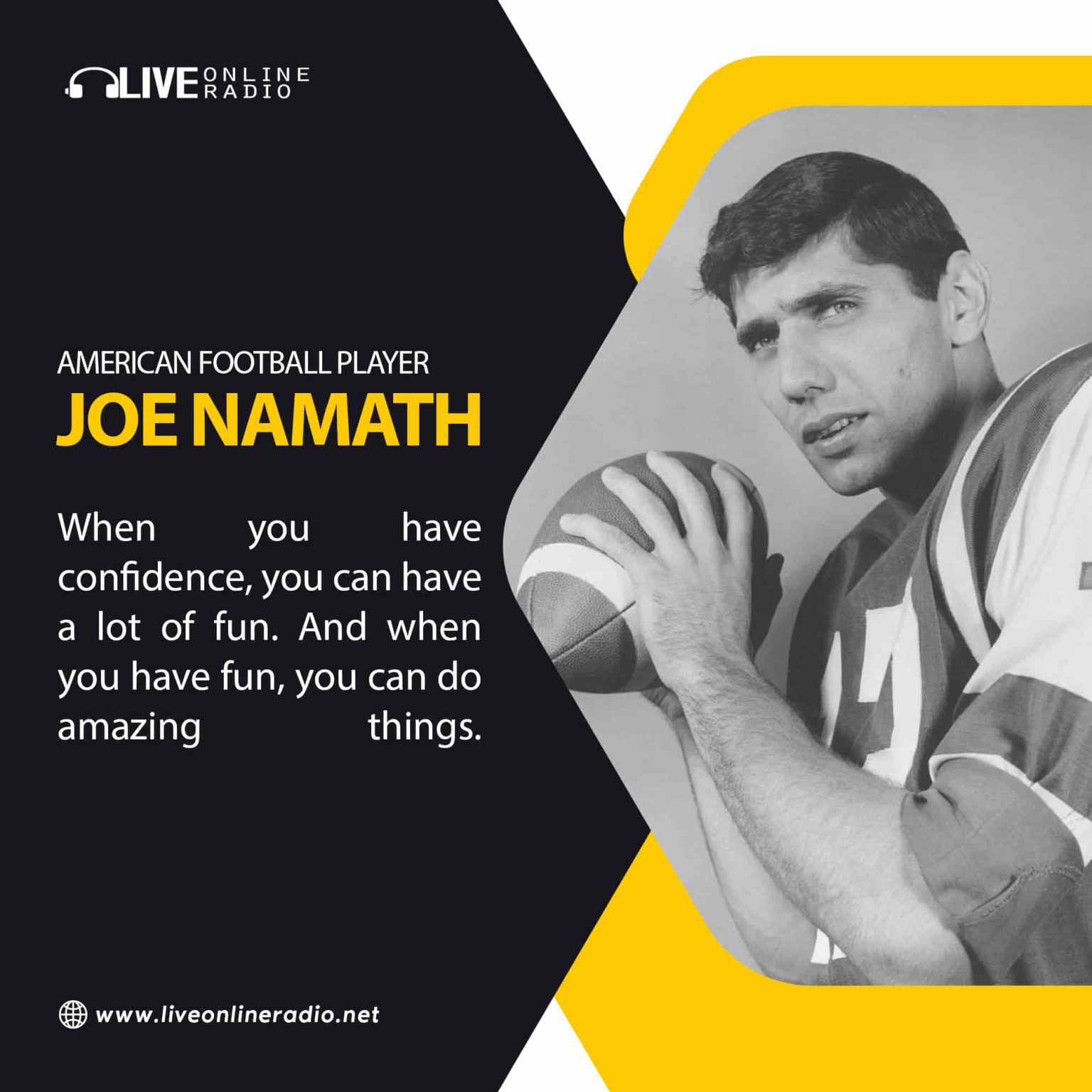 Joe Namath: Birthday - Live Online Radio Blog